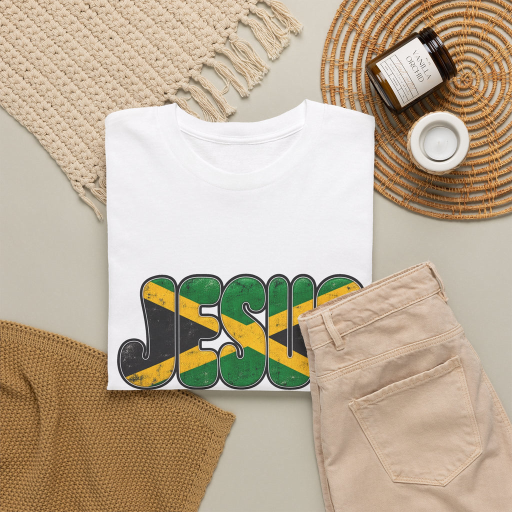 Jesus Revelation 7:9 T-Shirt — Jamaican Flag Gospel Tee