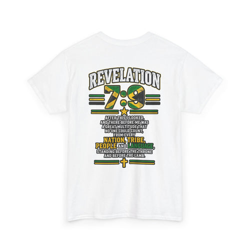 Jesus Revelation 7:9 T-Shirt — Jamaican Flag Gospel Tee